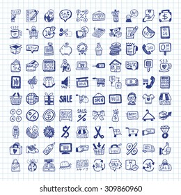 doodle shopping icons