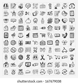 Doodle Shopping Icons Set