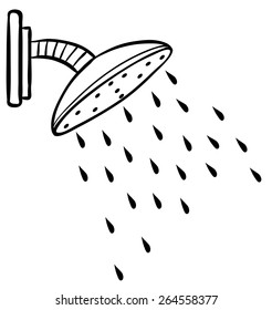 Doodle shower on the wall