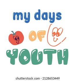 gráfico vectorial de mi época de juventud