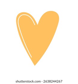 Doodle Simple Heart Shape Icon. Wedding Party Simple Decoration. Romantic Lovely Symbol Silhouette Isolated on background. Birthday Party Decoration. Bridal Greeting Card Invitation 