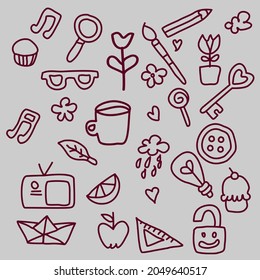 doodle simple line art for your design