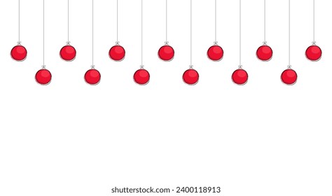 Doodle simple modern red christmas ball