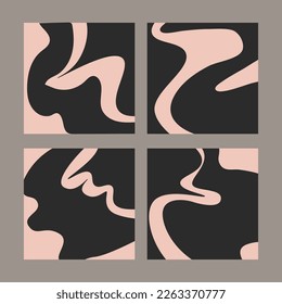 Doodle simple pattern. Abstract minimal background. Vector modern design. Perfect for social media post, banner, poster or other design 