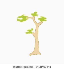 Doodle simple tree freehand drawing vector