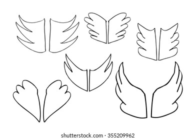 doodle simple wing

