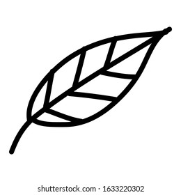 Doodle single leaf element for decoration patterns, wrapping paper, wallpaper, cards, invitations, packing boxes. Vector stock illustration.