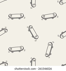 Doodle Skateboard seamless pattern background