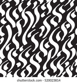 Doodle sketch abstract seamless pattern isolated on the white background