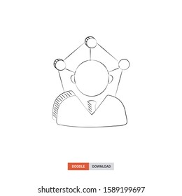 Doodle sketch of Additional skills concept on white background. Additional skills doodle art. Cartoon vector illustration. Isolated sketch line art. Icon in hand drawing design style.