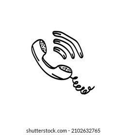 doodle sketch art call vector design