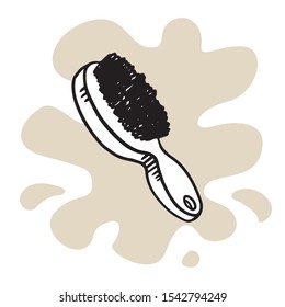 doodle sketch comb, illustration, icon on a white background.