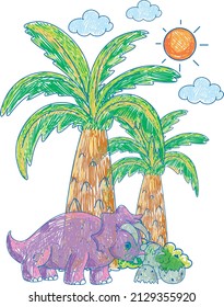 A doodle sketch design with colour  illustration