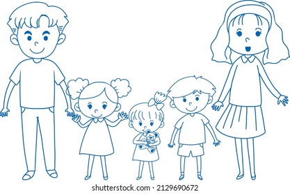 A doodle sketch design on white background illustration