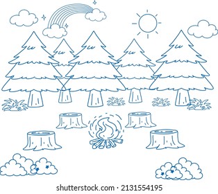 A doodle sketch design on white background illustration