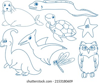 Doodle sketch design set illustration