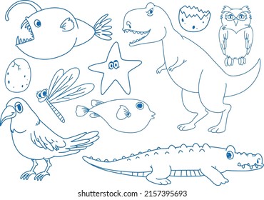 Doodle sketch design set illustration