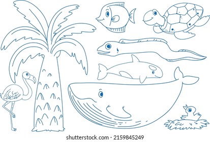 Doodle sketch design set illustration