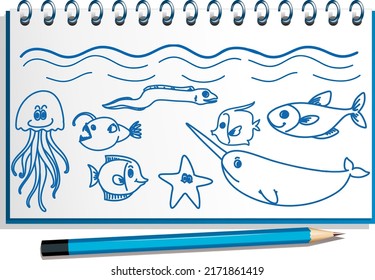 Doodle sketch design set illustration