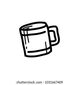 Doodle sketch glass design vector