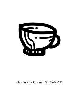 Doodle sketch glass design vector