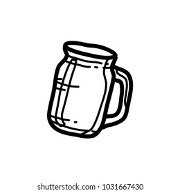 Doodle sketch glass design vector