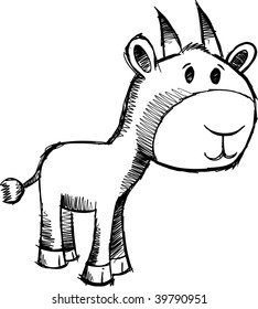Desenho Desenho de Cabra Vetor Ilustração