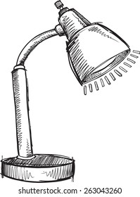 Doodle Sketch Lamp Vector Illustration Art