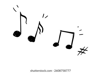 doodle sketch of music notes