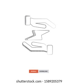 Doodle sketch of Save energy concept on white background. Save energy doodle art. Cartoon vector illustration. Isolated sketch line art. Icon in hand drawing design style.