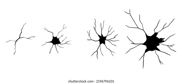 Doodle sketch style of Hand drawn cracks cartoon vector illustration.