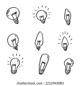 Free Vector  Hand draw light bulb in sketch design