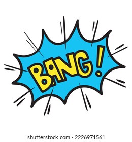 Doodle sketch style of Hand drawn comic speech bubbles with text bang cartoon vector illustration for concept design.