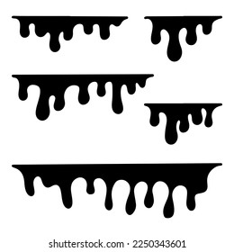 Doodle Sketch Stil der handgezeichnet Dripping Flüssigkeit Vektorgrafik.