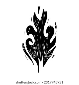 Doodle sketch style of Hand drawn fire vector illustration.