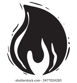 Doodle sketch style of Hand drawn fire vector illustration.