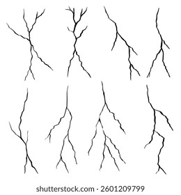 Doodle sketch style of Hand drawn cracks cartoon vector illustration.