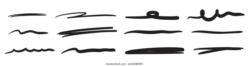 doodle sketch style highlighting elements cartoon hand drawn illustration concept design