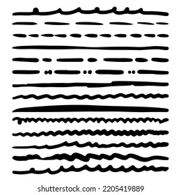 Doodle sketch style of pen brushes vector illustration for concept design.