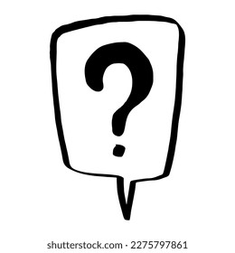 Doodle sketch style of question marks hand drawn illustration. for concept design.
