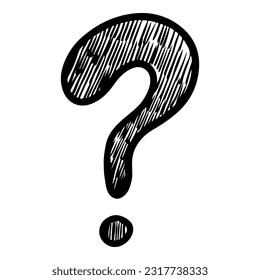 Doodle sketch style of question marks hand drawn illustration. for concept design.