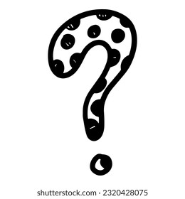 Doodle sketch style of question marks hand drawn illustration. for concept design.