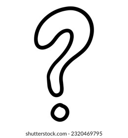 Doodle sketch style of question marks hand drawn illustration. for concept design.