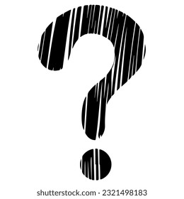 Doodle sketch style of question marks hand drawn illustration. for concept design.