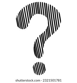 Doodle sketch style of question marks hand drawn illustration. for concept design.