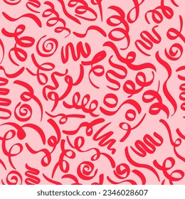 Doodle sketch style of Simple childish scribble for children or trendy design. seamless pattern creative minimalist style art background.