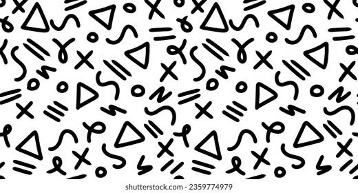 Doodle sketch style of Simple childish scribble for children or trendy design. seamless pattern creative minimalist style art background.