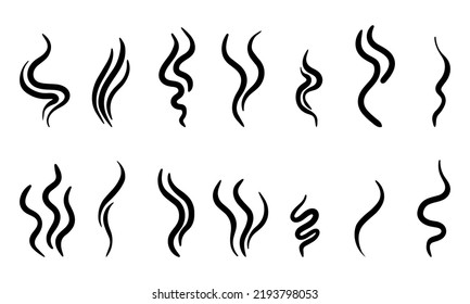 Doodle sketch style of smoke symbol drawn illustration for concept design.