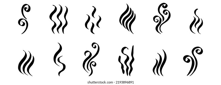 Doodle sketch style of smoke symbol drawn illustration for concept design.