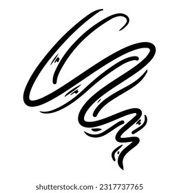 Doodle sketch style of smoke symbol drawn illustration for concept design.